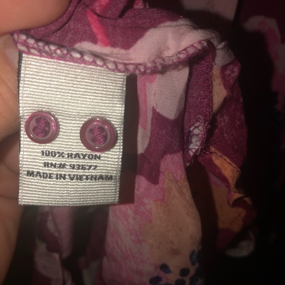 Stylus small multi color cotton blouse 3/4 sleeve - Picture 8 of 8